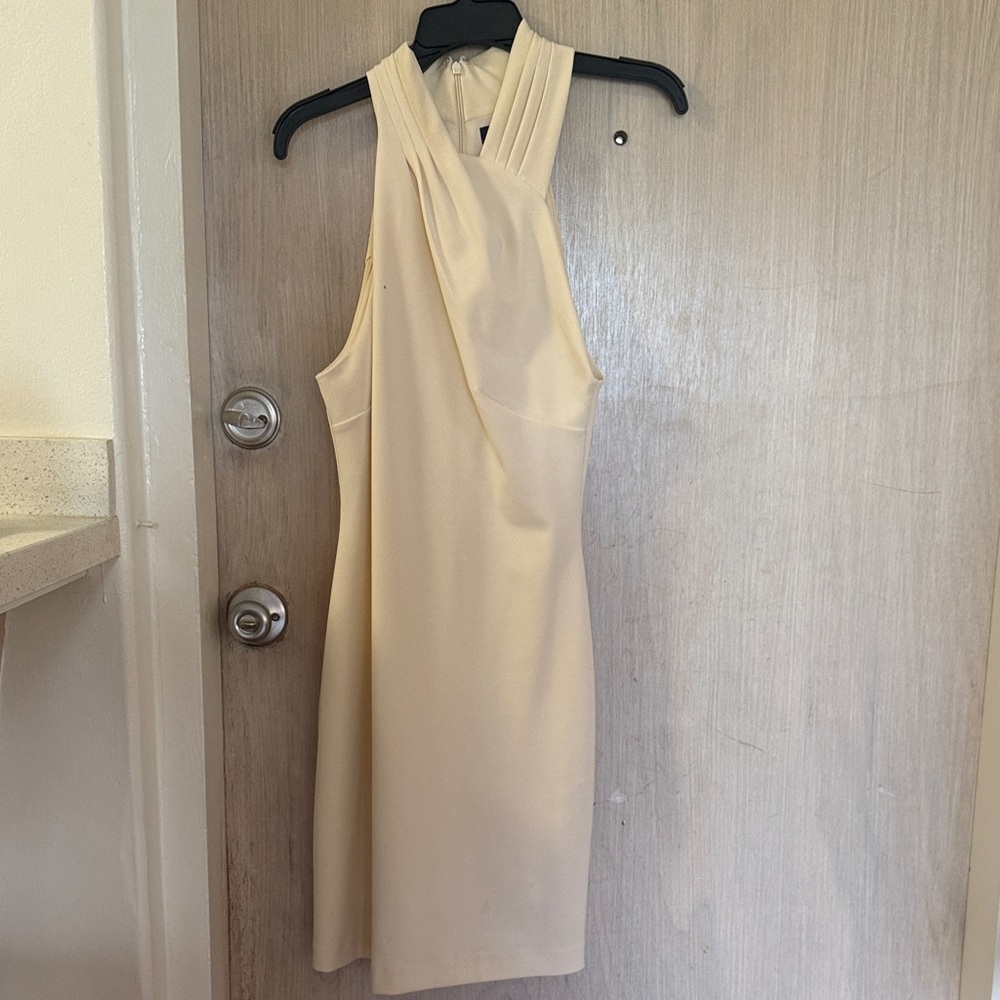 Rachel Roy Elegant Cream Halter Dress